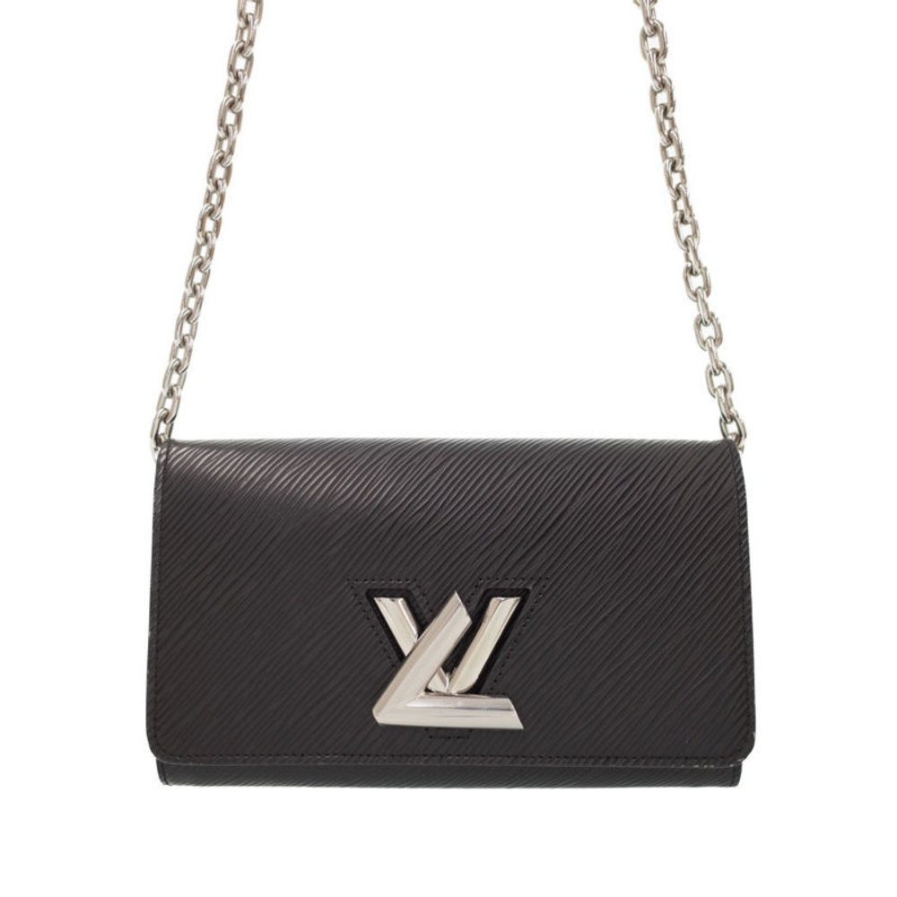 Louis Vuitton Epi Portefeuille Twist Chain Shoulder Bag Noir Black